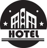 Hotel Logo Vektor Silhouette, Hotel Symbol Vektor