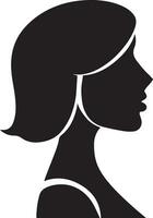 Frau Profil Vektor Silhouette Illustration