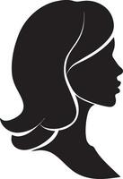Frau Profil Vektor Silhouette Illustration