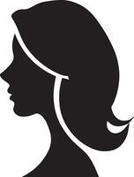 Frau Profil Vektor Silhouette Illustration