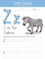 z für Zebra vektor