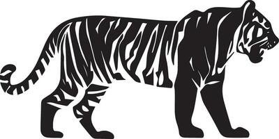 tiger vektor silhuett illustration, tiger klämma konst