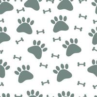 nahtlos Muster Hintergrund Haustier Pfote und Hund Knochen, Tier Vektor Illustration, Hintergrund zum Textil, Geschenk wickeln Papier
