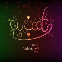 Lycklig valentins dag kärlekskort hjärta design illustration vektor