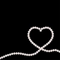 abstrakter Hintergrund mit natürlichen Perlengirlanden aus Perlen in Herzform. Vektor-Illustration vektor