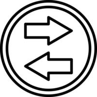 zwei Weg Pfeil Vektor Symbol Design