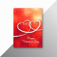Valentinsdag färgglada hjärtans kort mall design vektor