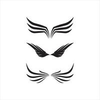Flügel Logo Vogel und Falke Logo Vorlage Vektorfal vektor