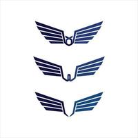vingar falk fågel logotyp mall vektor design
