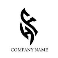 hf brev logotyp design.hf kreativ första hf brev logotyp design. hf kreativ initialer brev logotyp begrepp. vektor