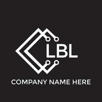 lbl brev logotyp design.lbl kreativ första lbl brev logotyp design. lbl kreativ initialer brev logotyp begrepp. vektor