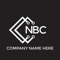 printnbc brev logotyp design.nbc kreativ första nbc brev logotyp design. nbc kreativ initialer brev logotyp begrepp. vektor