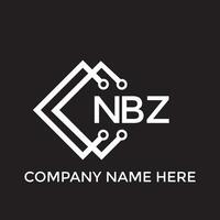 printnbz Brief Logo design.nbz kreativ Initiale nbz Brief Logo Design. nbz kreativ Initialen Brief Logo Konzept. vektor