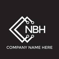 printnbh Brief Logo design.nbh kreativ Initiale nbh Brief Logo Design. nbh kreativ Initialen Brief Logo Konzept. vektor