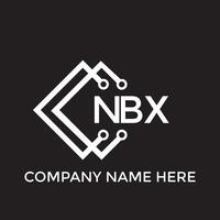 printnbx brev logotyp design.nbx kreativ första nbx brev logotyp design. nbx kreativ initialer brev logotyp begrepp. vektor