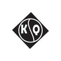 kq brev logotyp design.kq kreativ första kq brev logotyp design. kq kreativ initialer brev logotyp begrepp. vektor