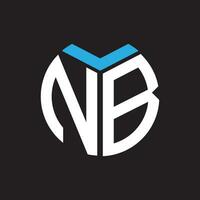 nb Brief Logo design.nb kreativ Initiale nb Brief Logo Design. nb kreativ Initialen Brief Logo Konzept. vektor