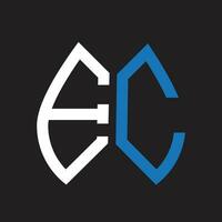 ec brev logotyp design.ec kreativ första ec brev logotyp design. ec kreativ initialer brev logotyp begrepp. vektor