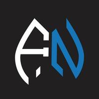 fn Brief Logo design.fn kreativ Initiale fn Brief Logo Design. fn kreativ Initialen Brief Logo Konzept. vektor