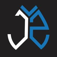 jz brev logotyp design.jz kreativ första jz brev logotyp design. jz kreativ initialer brev logotyp begrepp. vektor