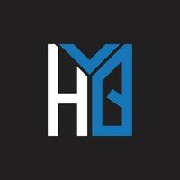 hq brev logotyp design.hq kreativ första hq brev logotyp design. hq kreativ initialer brev logotyp begrepp. vektor