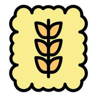 Weizen Flocken Symbol Vektor eben