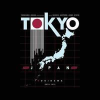 tokyo Japan, öst Asien, grafisk design, typografi vektor, illustration, för skriva ut t skjorta, Häftigt modern stil vektor