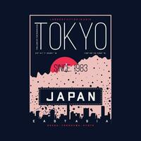 tokyo japan stad, text ram, grafisk mode stil, t skjorta design, typografi vektor, illustration vektor