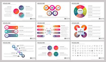 Moderna element av infographics för presentationsmallar vektor