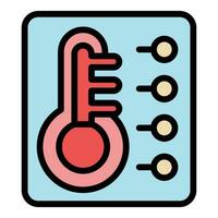 ånga temperatur ikon vektor platt