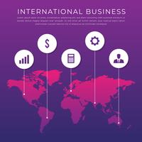 Globales Logistiknetzwerk Internationale Geschäftsillustration vektor
