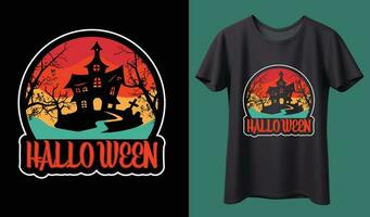 Lycklig halloween. halloween t-shirt design mall. Lycklig halloween t-shirt design mall lätt till skriva ut alla ändamål för man, kvinnor, och barn vektor