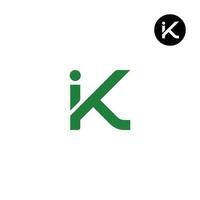 brev ik ki monogram logotyp design vektor