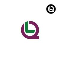 Brief ql lq Monogramm Logo Design vektor