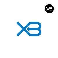 brev xb monogram logotyp design vektor