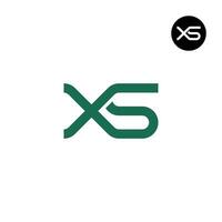 Brief xs Monogramm Logo Design vektor