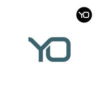 Brief yo Monogramm Logo Design vektor