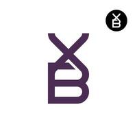 Brief xb bx Monogramm Logo Design vektor