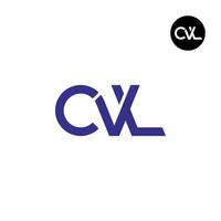 brev cvl monogram logotyp design vektor