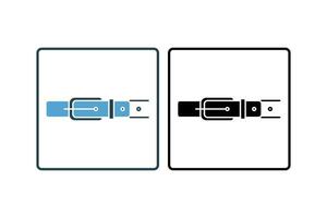 bälte ikon. ikon relaterad till kläder. lämplig för webb webbplats design, app, användare gränssnitt. fast ikon stil. enkel vektor design redigerbar