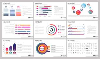 Moderne Elemente von Infografiken für Präsentationsvorlagen vektor