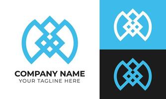 kreativ abstrakt minimal företag logotyp design mall fri vektor