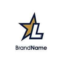 Initiale l Gold Star Logo vektor