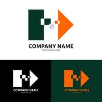 Puzzle Stil Gebäude Logo zum Ihre Unternehmen vektor