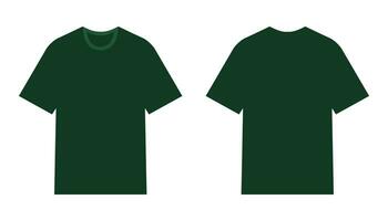 grön tom t-shirt mall vektor