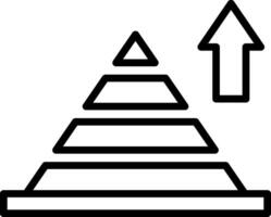 Pyramidendiagramm-Vektor-Icon-Design vektor