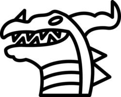 Drachen-Vektor-Icon-Design vektor