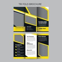 mall för broschyr för byggnadsverksamhet vektor