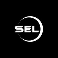 sel-Brief-Logo-Design im Illustrator. Vektorlogo, Kalligrafie-Designs für Logo, Poster, Einladung usw. vektor