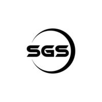 sgs-Brief-Logo-Design im Illustrator. Vektorlogo, Kalligrafie-Designs für Logo, Poster, Einladung usw. vektor